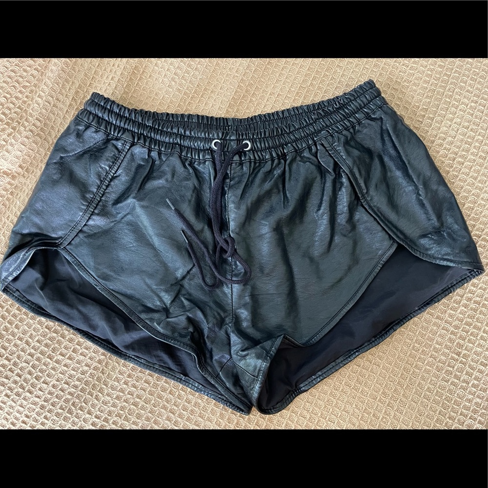 Finders Keepers faux leather shorts. Size small